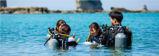 穏やかな海で初めての海洋実習をスタートイメージ